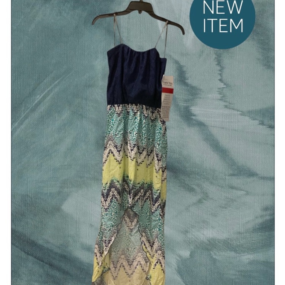 Trixxi High Low Strapless Dress L NWT